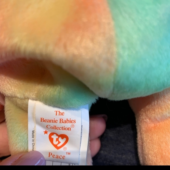 **RARE BEANIE BABY** PEACE BEAR. EXCELLENT CONDITION! - Picture 7 of 7